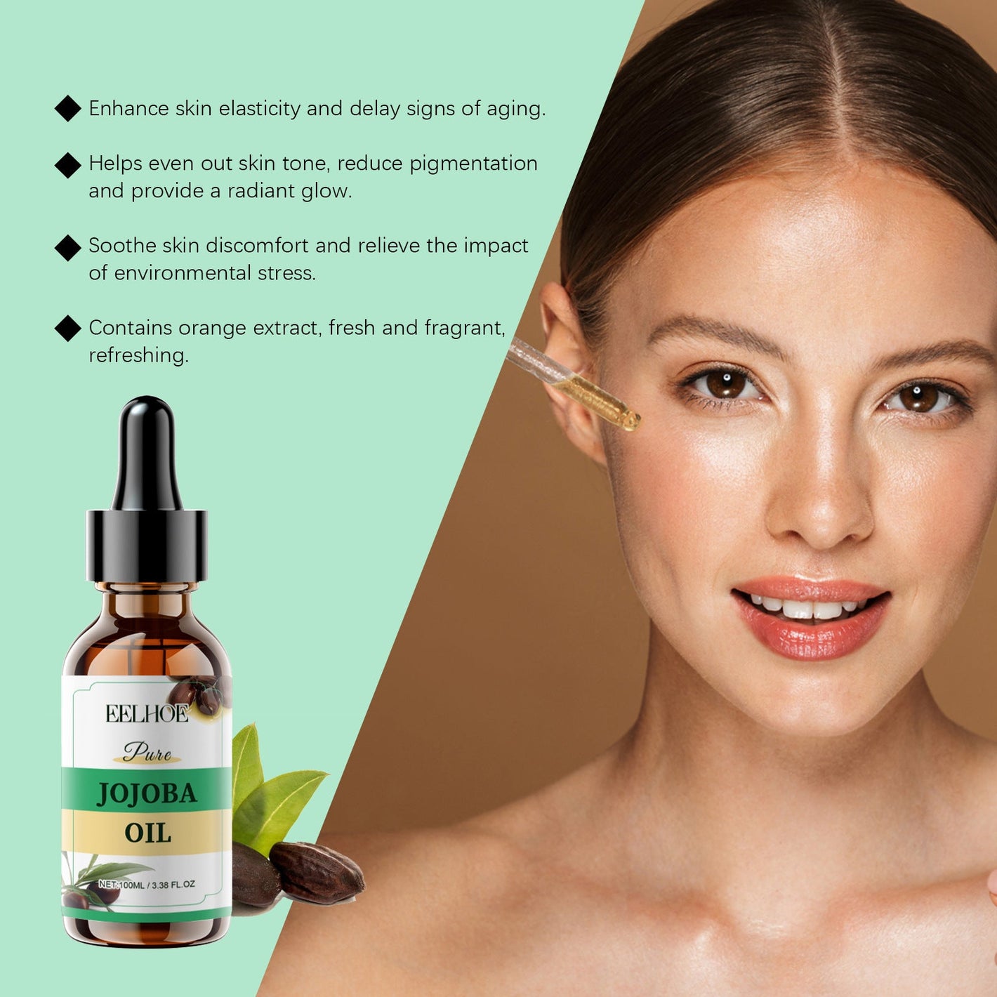 Organic Jojoba Oil for Skin Moisturizing 100ml Natural Skincare Solution - Teleplus organic jojoba oil skin