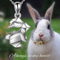 Origami Rabbit Bunny Urn Necklace for Ashes in Sterling Silver as Gifts - Bunny Urn Necklace for Ashes A Hopping Good