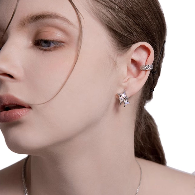 Original Design Girl Earrings Copper Plated Sun Moon Clouds Universe for Women - Starry Nights original design girl