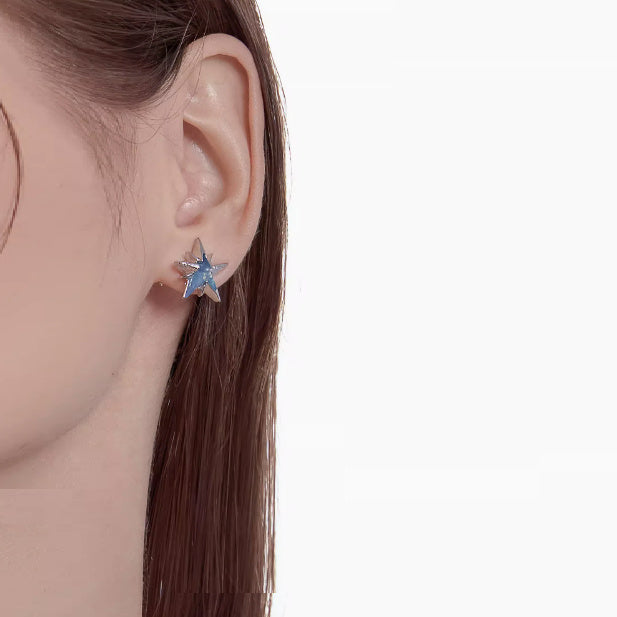 Ice Blue Copper and 925 Silver Ear Studs for Women in the United States - That Suck You In with Style united states chf