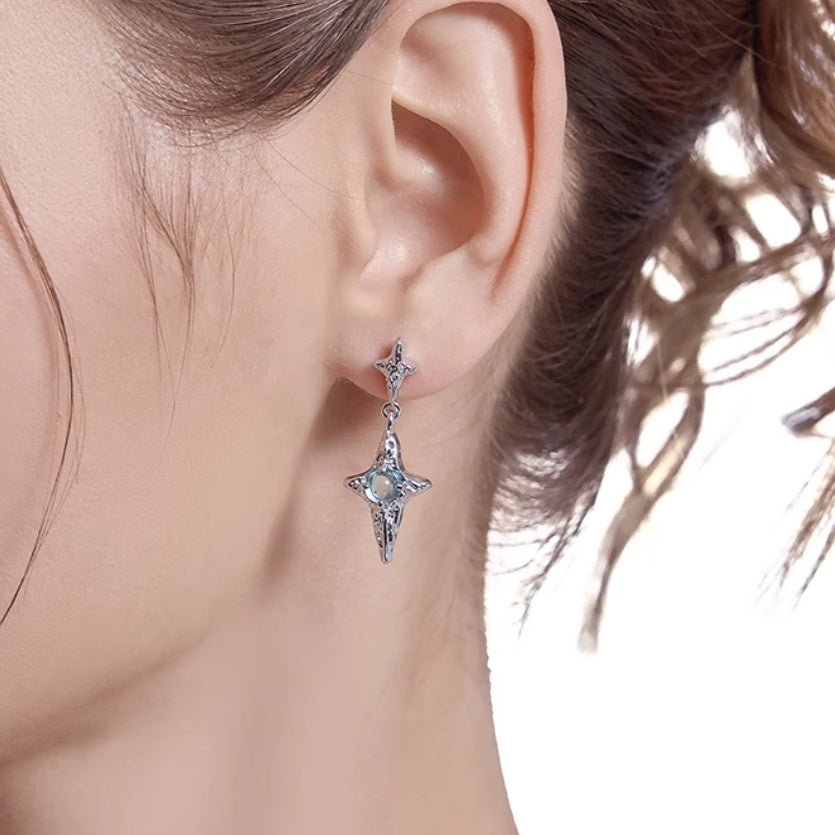 United States Asterism Earrings with Inlaid Alloy Sun Moon Clouds Universe - Meet Your Cosmic Match XINGX united states