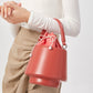 Original Drawstring Bucket Bag with Leather Two-Layer Design for Fashion Handheld - Style original drawstring bucket