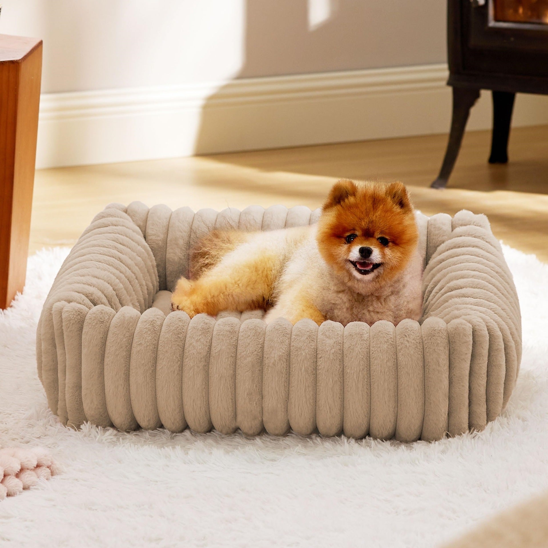 Orthopedic Washable Dog Bed Plush Cushion for Small and Medium Pets - Teleplus