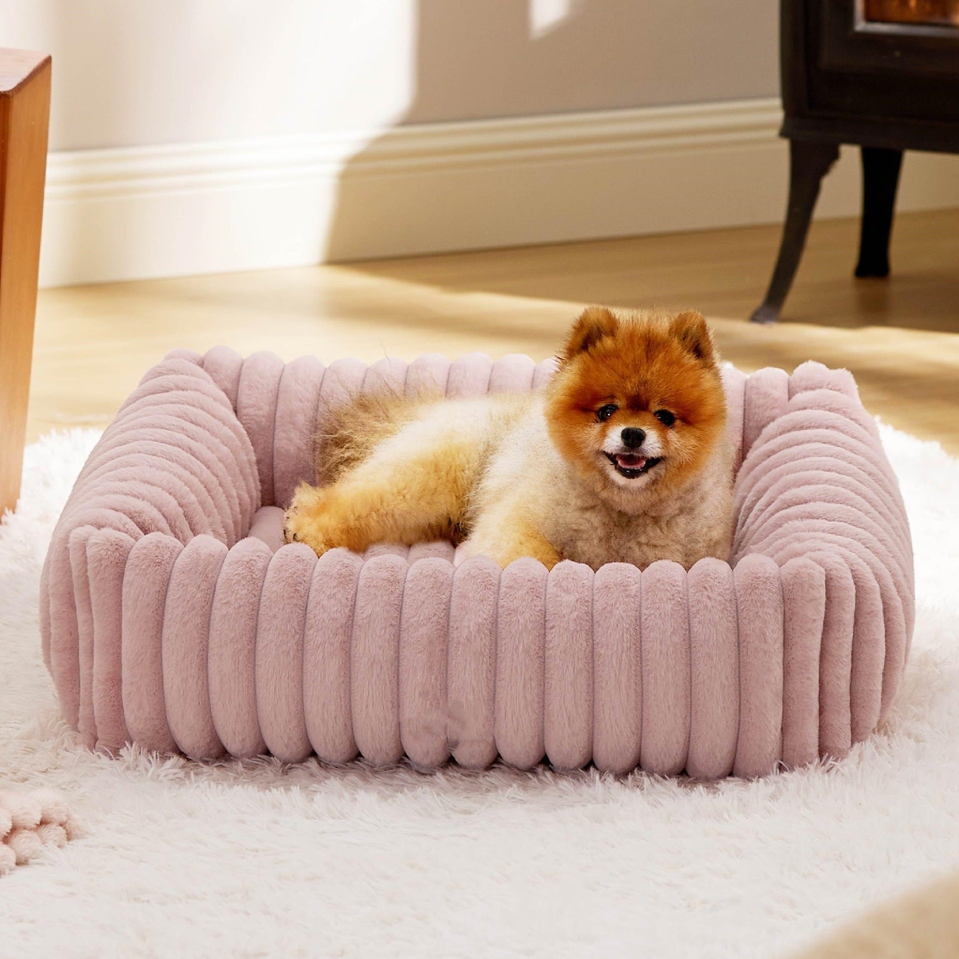 Orthopedic Washable Dog Bed Plush Cushion for Small and Medium Pets - Teleplus