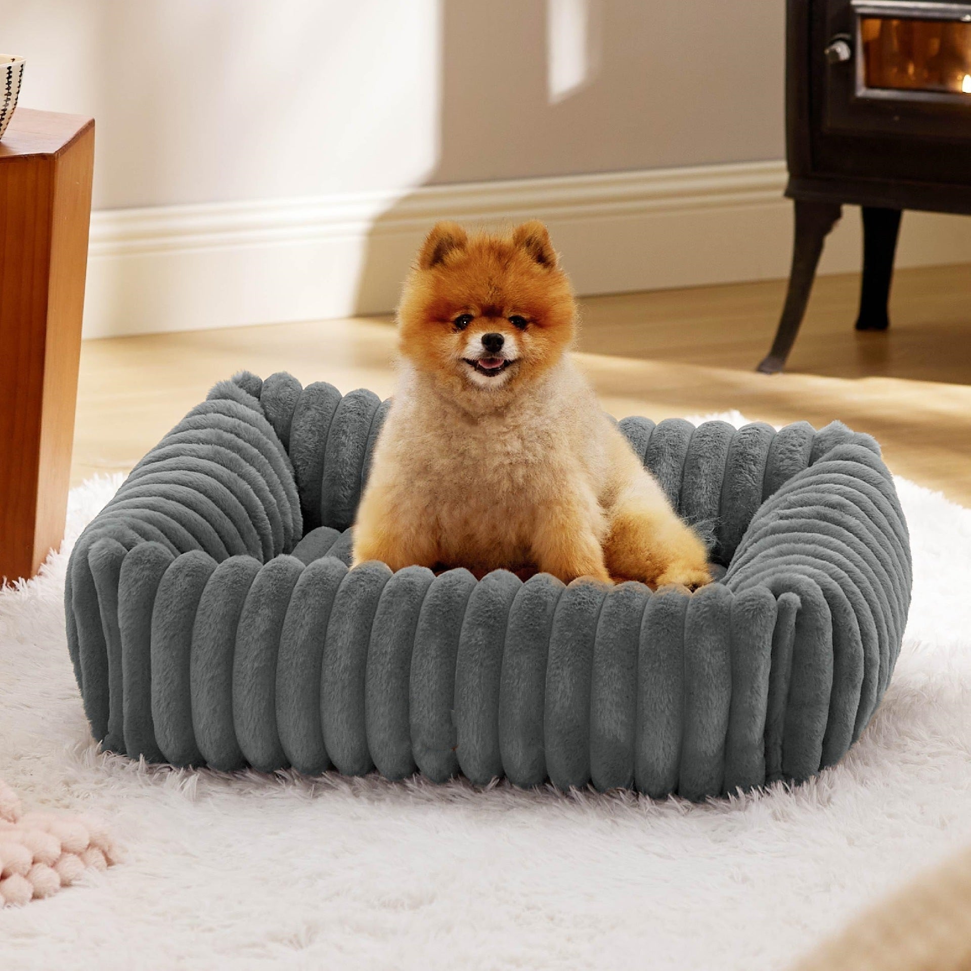 Orthopedic Washable Dog Bed Plush Cushion for Small and Medium Pets - Teleplus