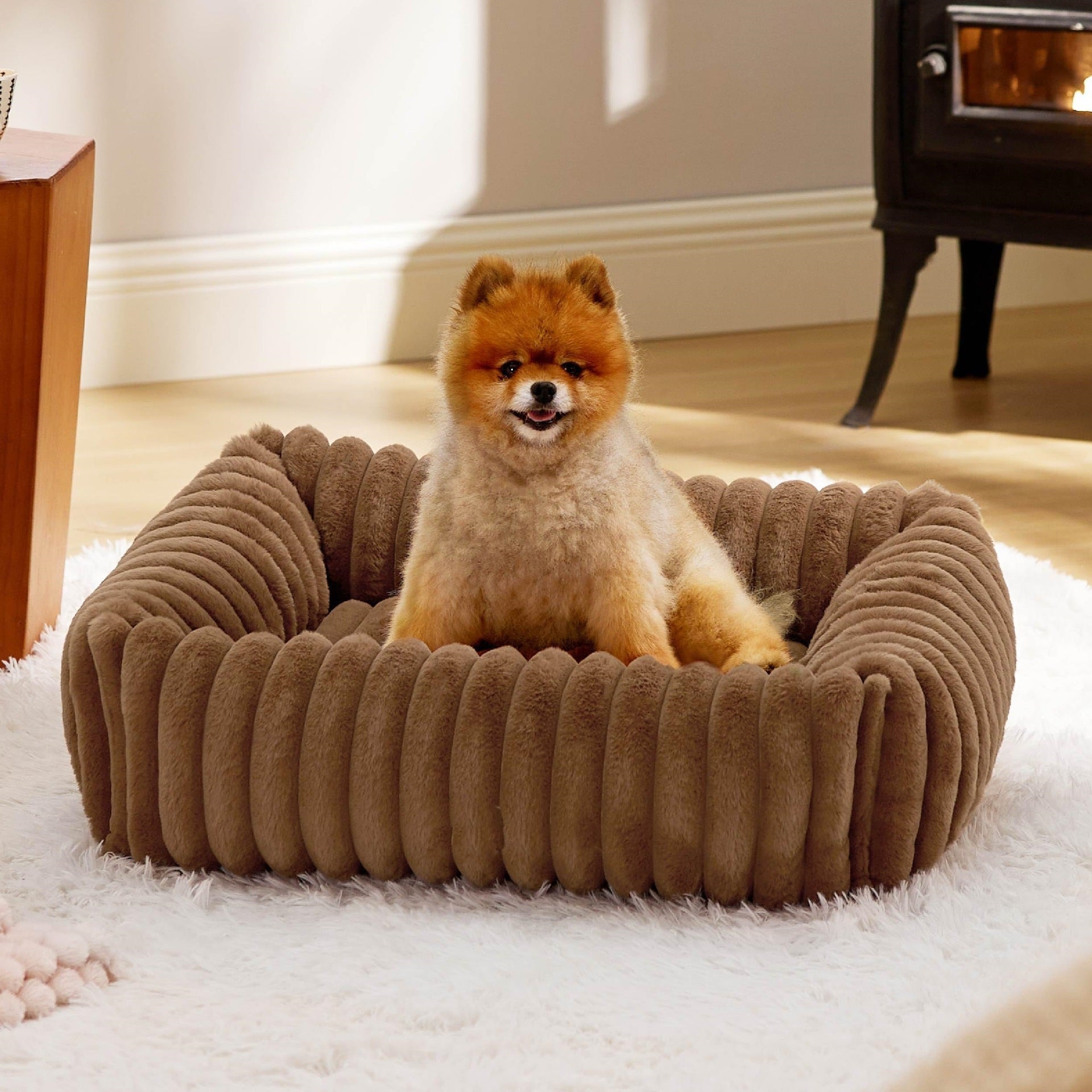 Orthopedic Washable Dog Bed Plush Cushion for Small and Medium Pets - Teleplus