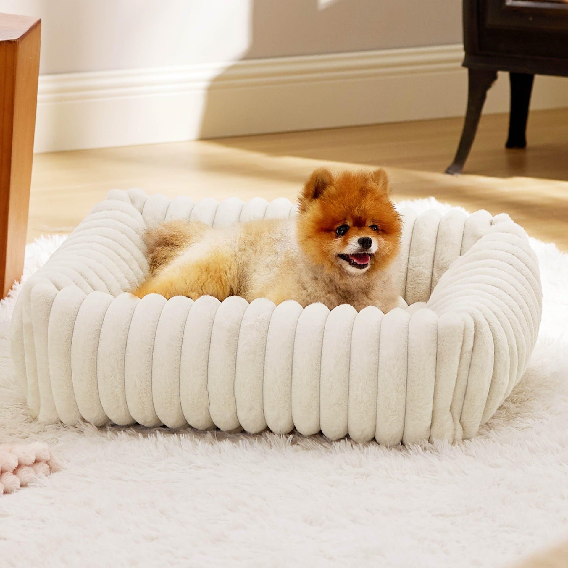 Orthopedic Washable Dog Bed Plush Cushion for Small and Medium Pets - Teleplus