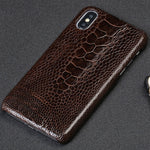 Ostrich Foot Leather High-end Luxury Anti-fall Leather Case - Ostrich Foot Leather Luxury Anti-Fall Case