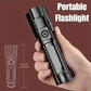 Outdoor camping flashlight with USB rechargeable zoom LED power and keychain - Camping Flashlight Rechargeable Zoom
