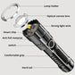 Outdoor camping flashlight with USB rechargeable zoom LED power and keychain - Camping Flashlight Rechargeable Zoom