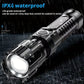 Outdoor camping flashlight with USB rechargeable zoom LED power and keychain - Camping Flashlight Rechargeable Zoom