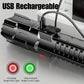 Outdoor camping flashlight with USB rechargeable zoom LED power and keychain - Camping Flashlight Rechargeable Zoom
