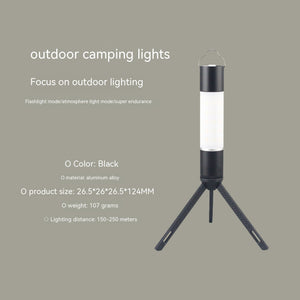Outdoor Camping Light T15 Aluminium Lantern with Black Aluminum Alloy Body - outdoor camping light lantern