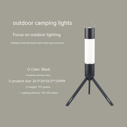 Outdoor Camping Light T15 Aluminium Lantern with Black Aluminum Alloy Body - outdoor camping light lantern