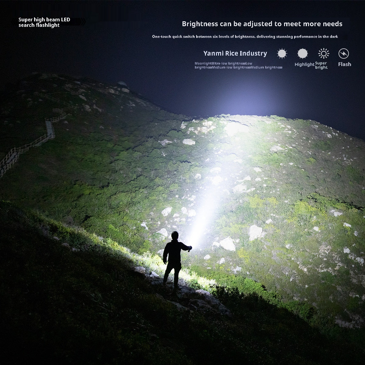 Outdoor Portable Flashlight for Long Shot 2km Patrol and Cave Exploration - Teleplus outdoor portable flashlight long