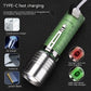 Outdoor Portable Mini Small Flashlight with Multiple Color LEDs and USB Charging - Multi-Color outdoor portable mini