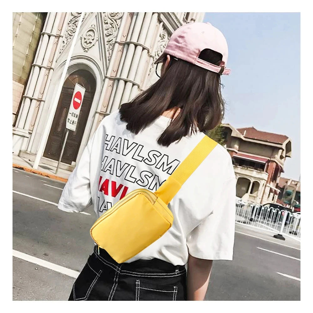 Outdoor Sports Running Chest Bag with Nylon Waist Pack and Multiple Pockets - Teleplus outdoor sports running chest bag