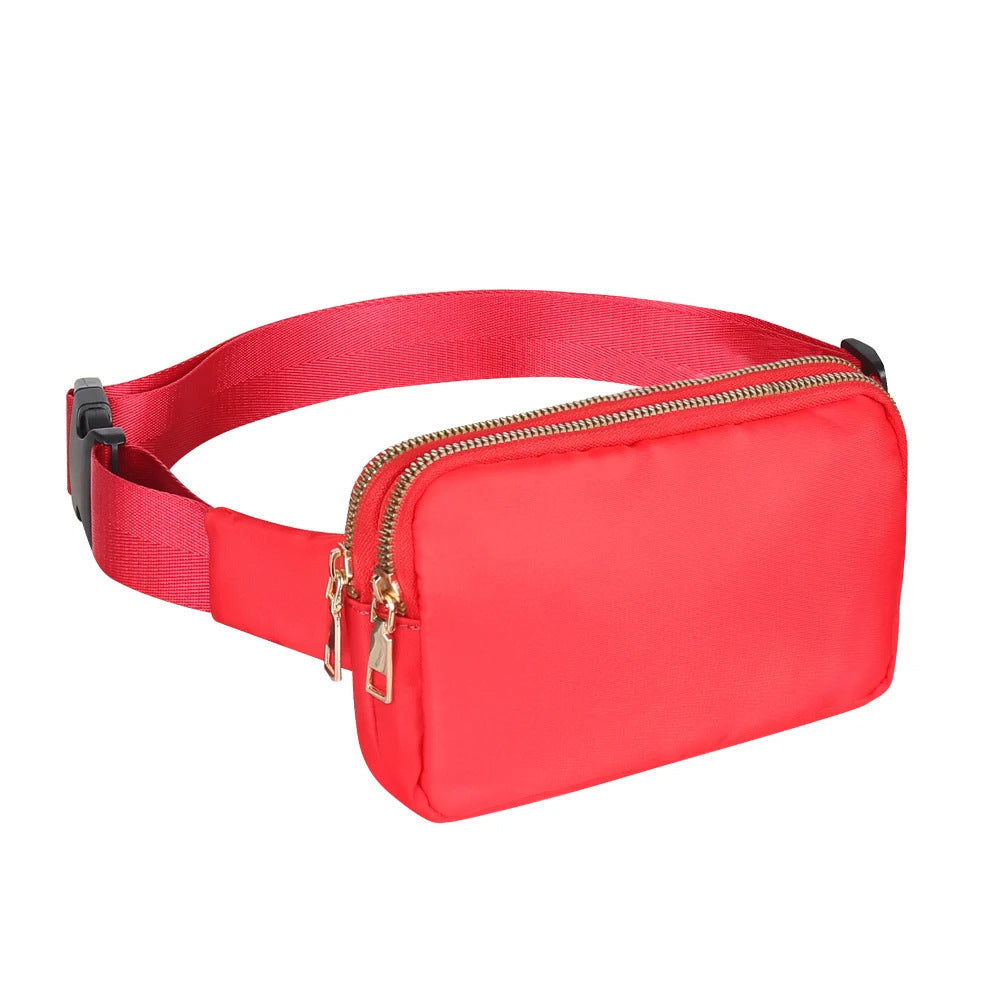 Outdoor Sports Running Chest Bag with Nylon Waist Pack and Multiple Pockets - Teleplus outdoor sports running chest bag