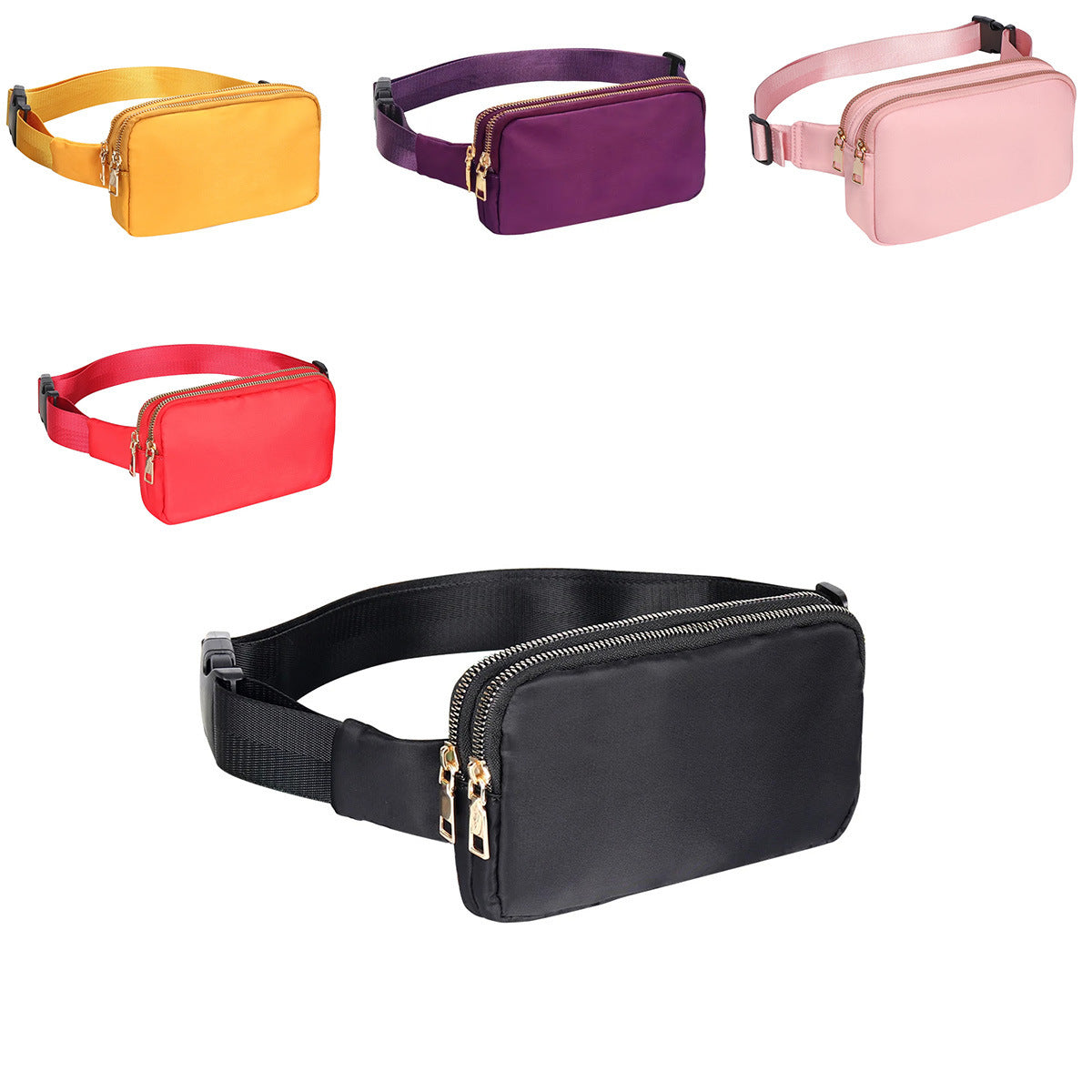Outdoor Sports Running Chest Bag with Nylon Waist Pack and Multiple Pockets - Teleplus outdoor sports running chest bag