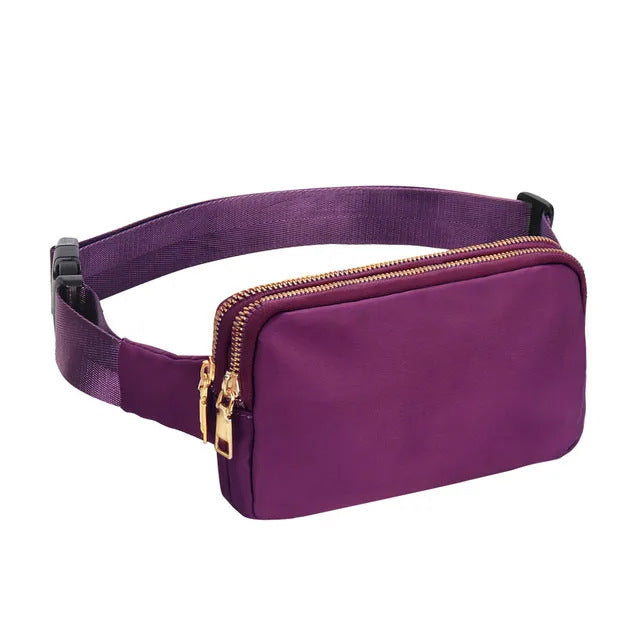 Outdoor Sports Running Chest Bag with Nylon Waist Pack and Multiple Pockets - Teleplus outdoor sports running chest bag