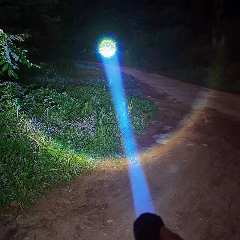 Outdoor Spotlight with Long Battery Life and Fast Recharge USB Flashlight - outdoor spotlight long battery flashlight