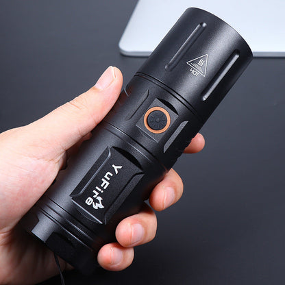 Outdoor Spotlight with Long Battery Life and Fast Recharge USB Flashlight - outdoor spotlight long battery flashlight