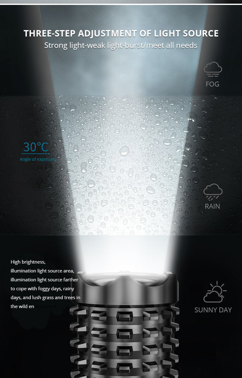 Outdoor USB Rechargeable Wolf Tooth Stick Self Defense Flashlight - Teleplus wolf tooth stick outdoor usb rechargeable