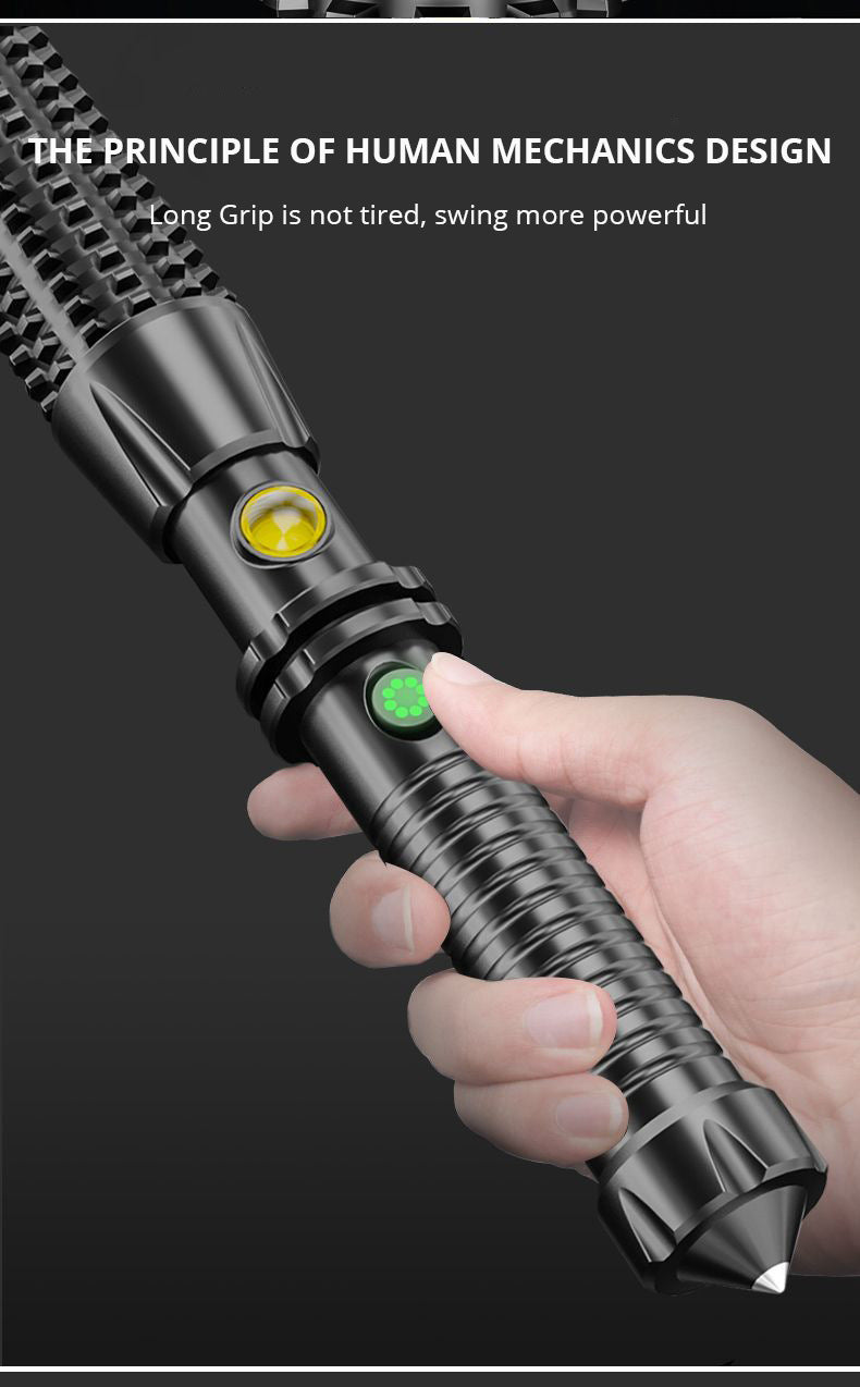 Outdoor USB Rechargeable Wolf Tooth Stick Self Defense Flashlight - Teleplus wolf tooth stick outdoor usb rechargeable
