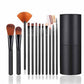 Oval Barreled Brush Set with 12 Cosmetic Cover Brushes for Makeup Application - Teleplus oval barreled brush set