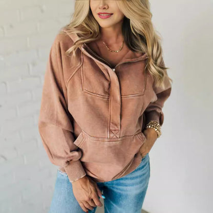 Oversized Cotton Pullover Sweatshirt with Pockets Streetwear Unisex S-XXL