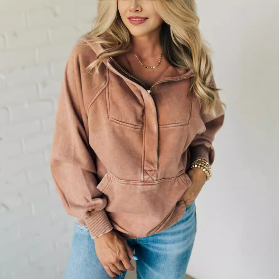 Oversized Cotton Pullover Sweatshirt with Pockets Streetwear Unisex S-XXL