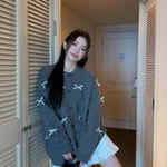 Oversized Knitted Cardigan for Women Winter Warm Long Sleeve Sweater