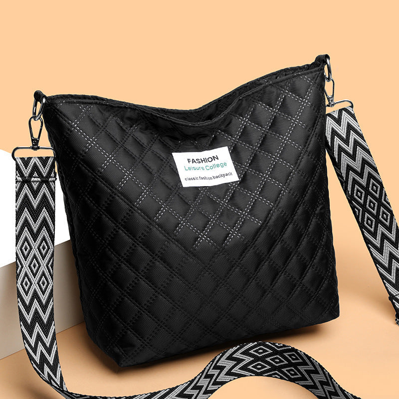 Oxford Cloth Crossbody Shoulder Bag with Zipper Multi-Color Travel Purse