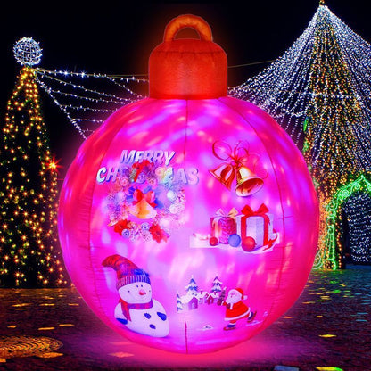 Oxford Cloth Inflatable Christmas Ball Air Led Light Decoration in Multiple Colors - with LED inflatable christmas ball