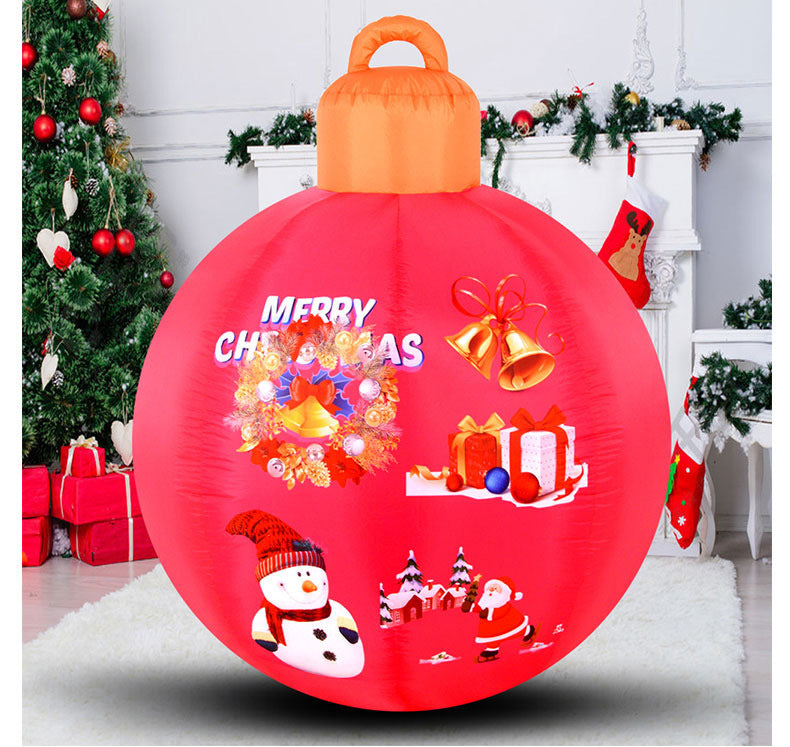 Oxford Cloth Inflatable Christmas Ball Air Led Light Decoration in Multiple Colors - with LED inflatable christmas ball