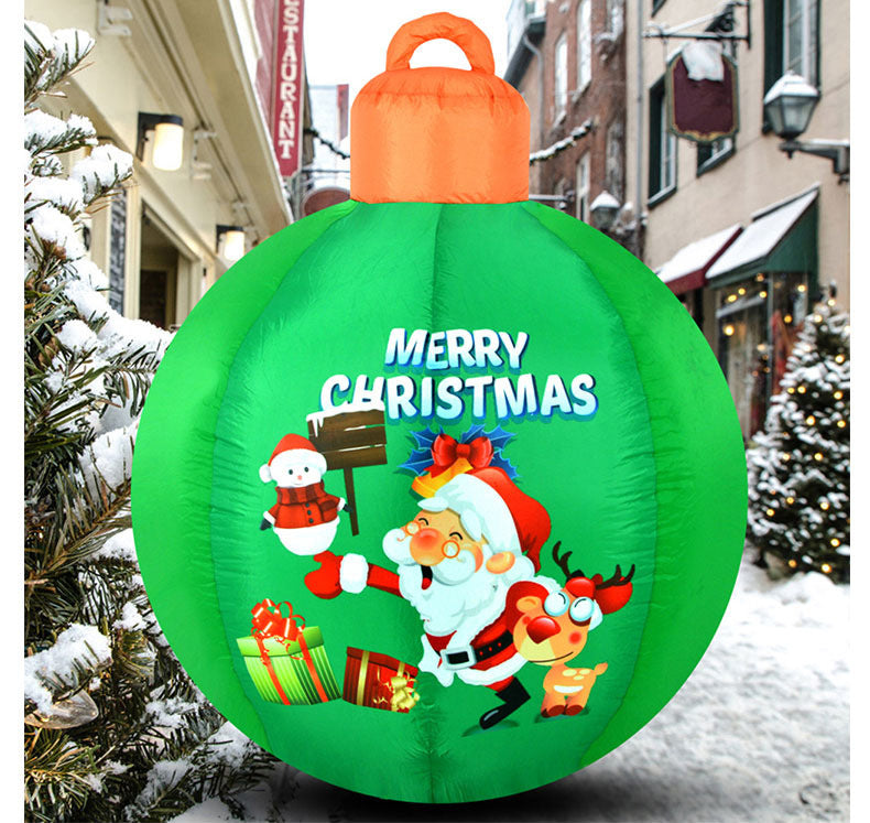 Oxford Cloth Inflatable Christmas Ball Air Led Light Decoration in Multiple Colors - with LED inflatable christmas ball