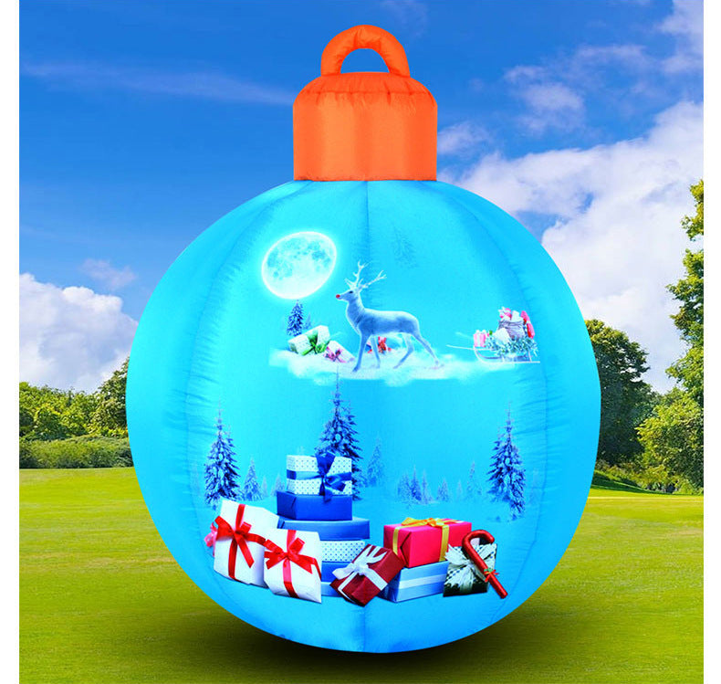 Oxford Cloth Inflatable Christmas Ball Air Led Light Decoration in Multiple Colors - with LED inflatable christmas ball