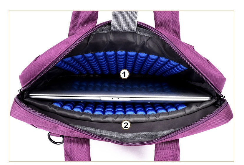 Oxford Cloth Laptop Bag with Internal Size Zipper Pocket and Tablet Compartment - internal size zipper pocket