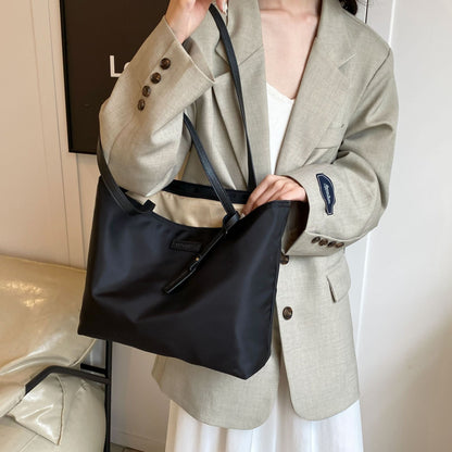 Oxford Cloth Travel Shoulder Bag with Zipper Pockets and Mobile Phone Holder - Teleplus