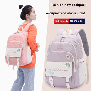 Oxford Cloth Waterproof Leisure Fashion For Middle School Students - Oxford Cloth Bags for Trendy Middle Schoolers