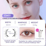 Packaged Magnetic Eyelashes with Eyelash Clip for Easy Application - pair packed magnetic eyelashes