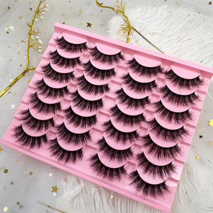 Pairs Natural Simulation False Eyelashes Curl Long for Stunning Eye Looks - Stylish Look pairs natural simulation false