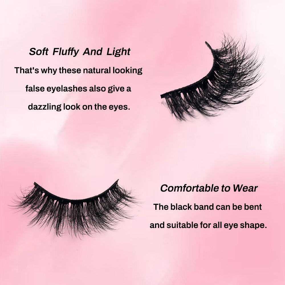 Pairs Natural Simulation False Eyelashes Curl Long for Stunning Eye Looks - Stylish Look pairs natural simulation false
