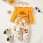 Pants Letter Printing Romper Three-piece Suit - Pants Romper Set: Tiny Fashion for Mini Trendsetters