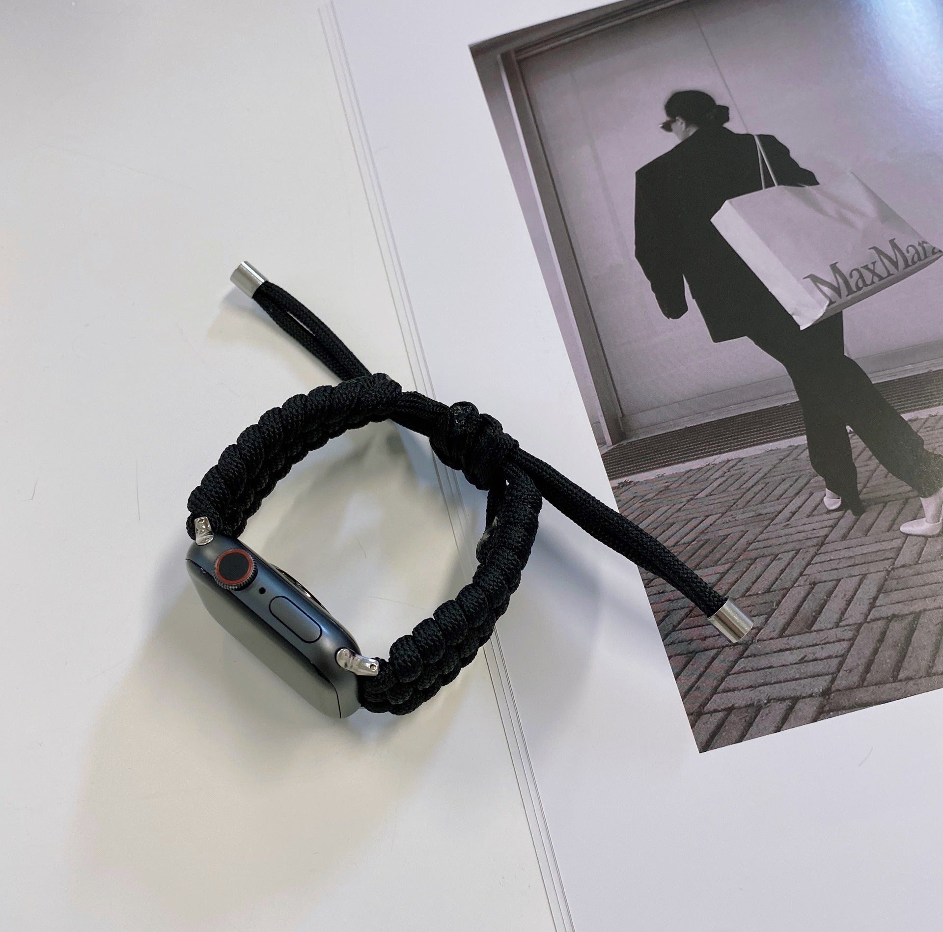 Paracord Braided Smart Watch Strap Compatible with iWatch Samsung Huawei - Breathable for paracord braided smart watch