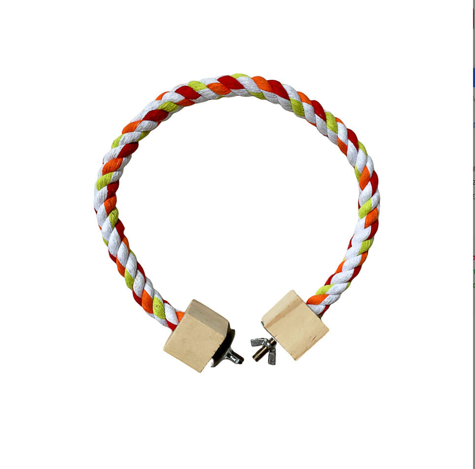 Parrot Climbing Rope Wooden Bird Ladder Toy for Cage Exercise and Play - Teleplus parrot climbing