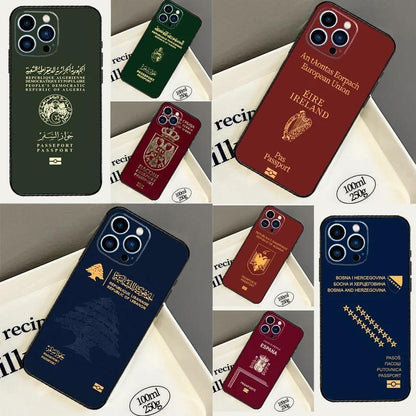 Passport Phone Case with Multiple Color Options for Algeria Serbia Spain - Colors phone case algeria serbia spain