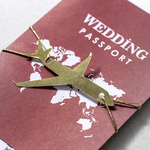 Passport Style Wedding Invitation with Boarding Pass for Destination Weddings Teleplus passport style wedding invitation