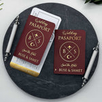 Passport Style Wedding Invitation with Boarding Pass Insert for Destination boarding pass wedding invitation passport