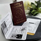 Passport Style Wedding Invitation with Boarding Pass Insert for Destination boarding pass wedding invitation passport